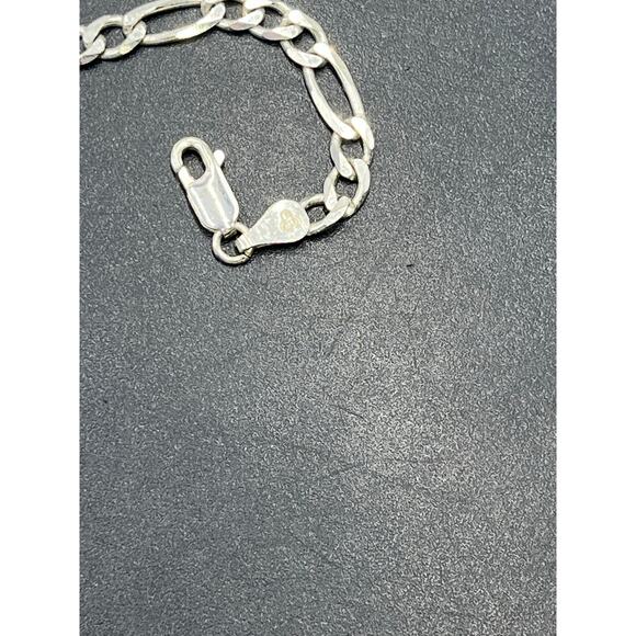 IBB Sterling Silver 925 Italy Figaro 5mm Chain Bracelet size 8” - Picture 3 of 7
